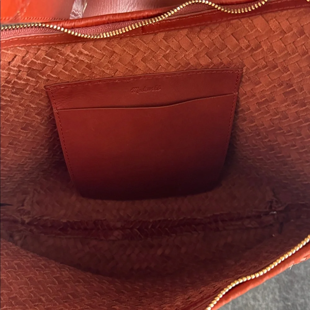 Madewell Woven Hobo Bag in Burnt Orange